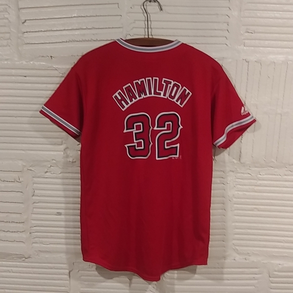 Youth XL Vintage Josh Hamilton Majestic Jersey - Picture 4 of 6